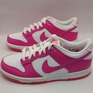 Nike Kids' Pink and White Low-Top Sneakers